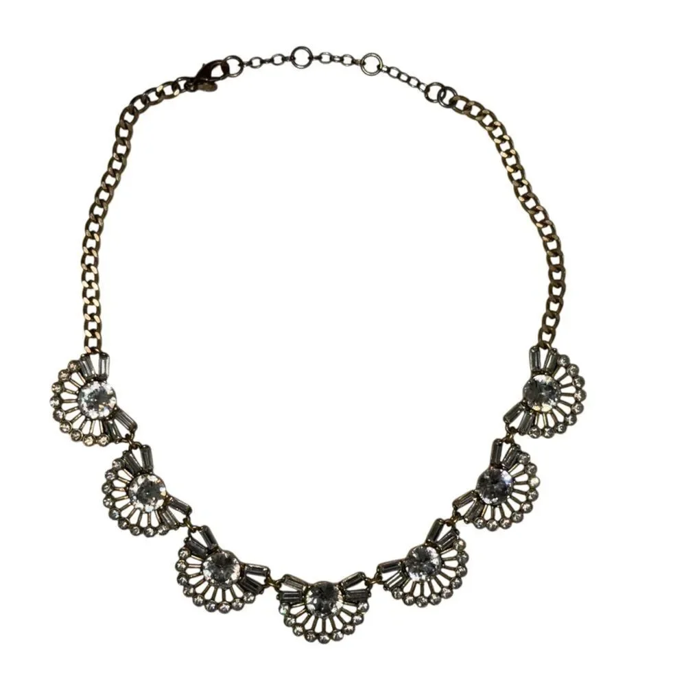 Elegant Silver Necklace with Crystal Accents